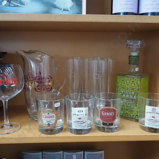 assorted glass ware