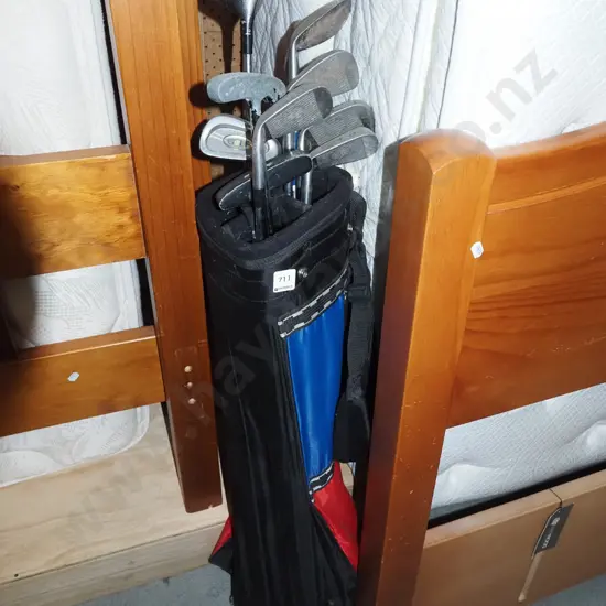 golf bag and clubs