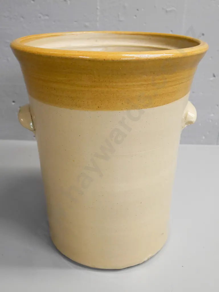 wide mouth handled crock (small hairline crack) H-340 Diam-290 Image 1++