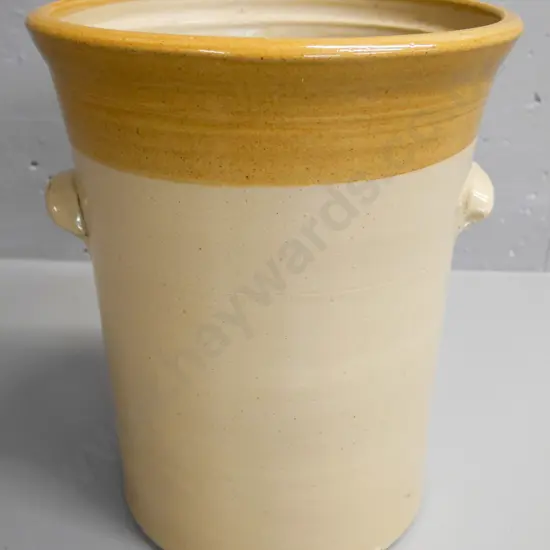 wide mouth handled crock (small hairline crack) H-340 Diam-290