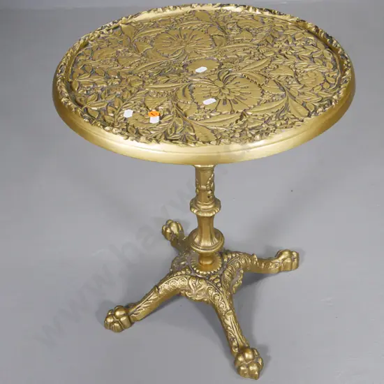 cast alloy gold painted side table H-520 Diam-440