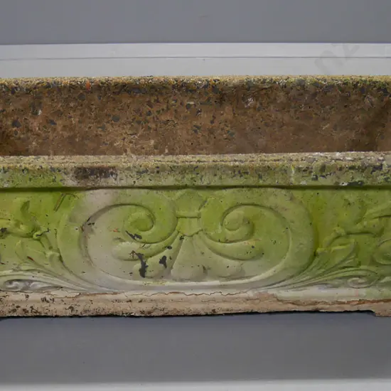 large cast concrete classical design trough planter H-260 L-740 D-350