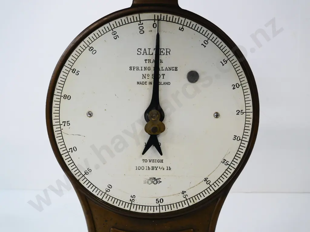 vintage cast metal Salter Trade heavy duty 100lb scales with flat tray top H-450 W-450 D-355 Image 1++