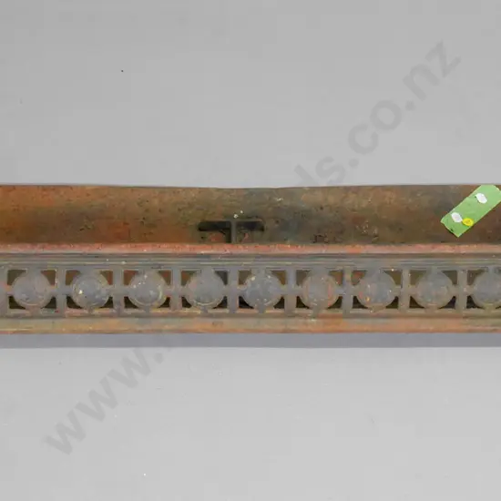 vintage cast iron hearth surround - has surface corrosion H-110 W-1100 D-260