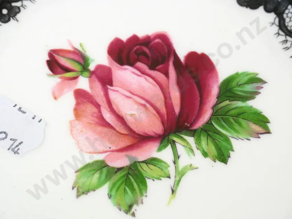 Royal Albert Senorita trio - small under-glaze fault to flower on plate Image 1++