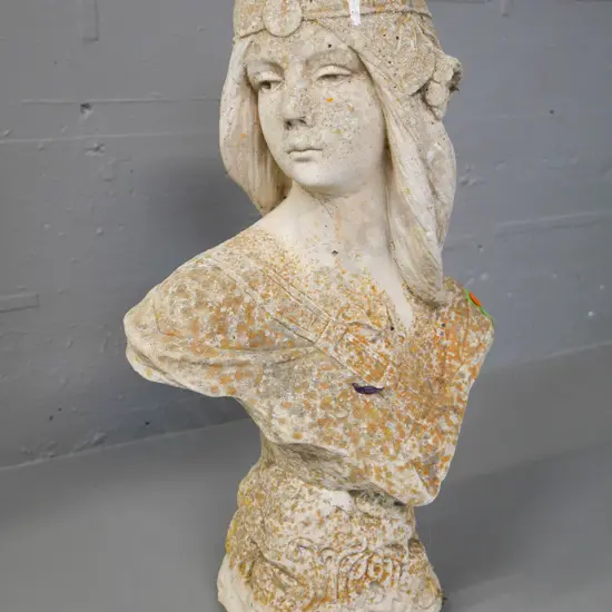 cast concrete classical bust garden ornament  H-470 W-270