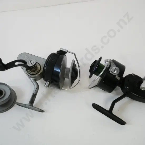 2 vintage spinning fishing reels - Mitchell and Allcock Felton