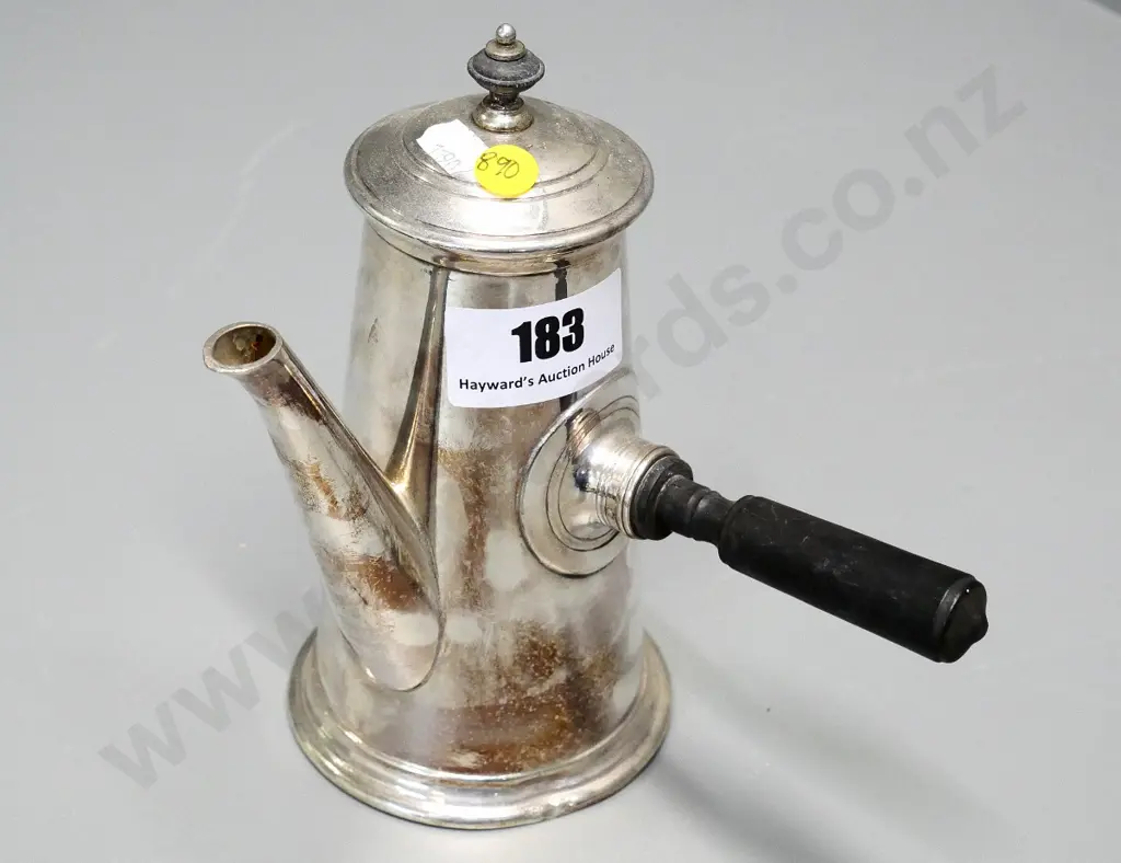 vintage plated coffee pot with bakelite side-pour handle and knob H-200 L-200 Image 1++