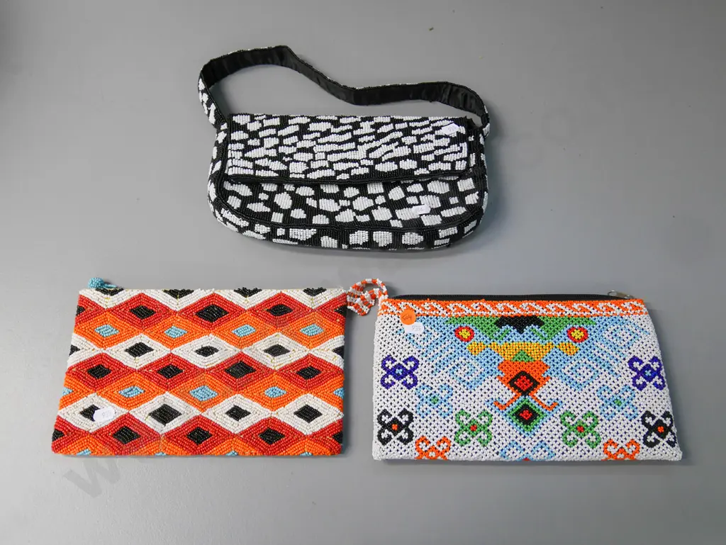 3 beaded ethnic style clutch purses Image 1++