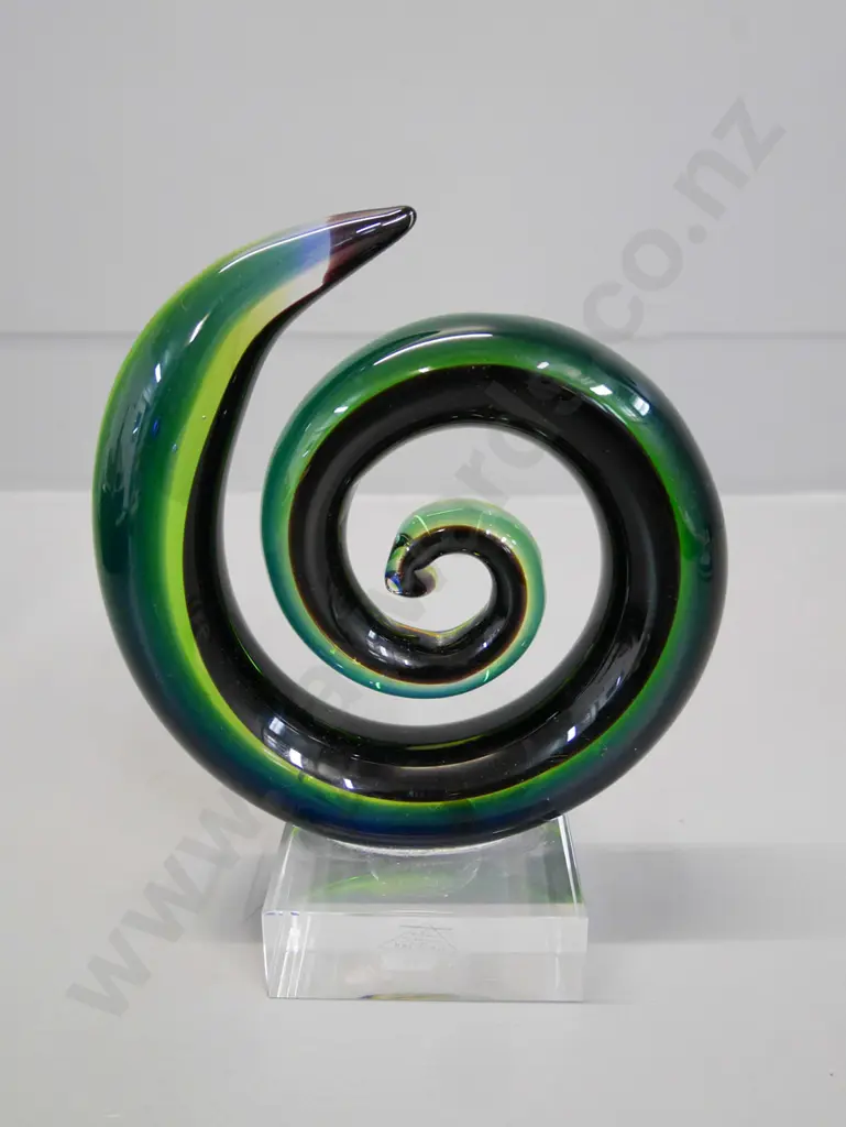 Heimatau art glass spiral H-190 Image 1++