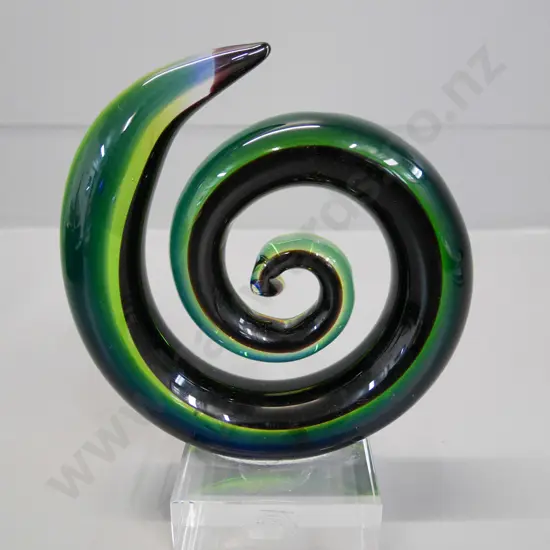 Heimatau art glass spiral H-190