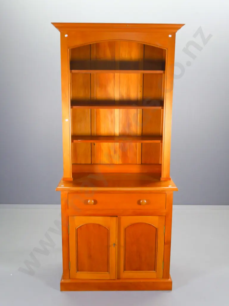 kauri reproduction colonial style dresser - 1 drawer, 2 doors, lockable, with key - split on side H-1920 W-860 D420 Image 1++