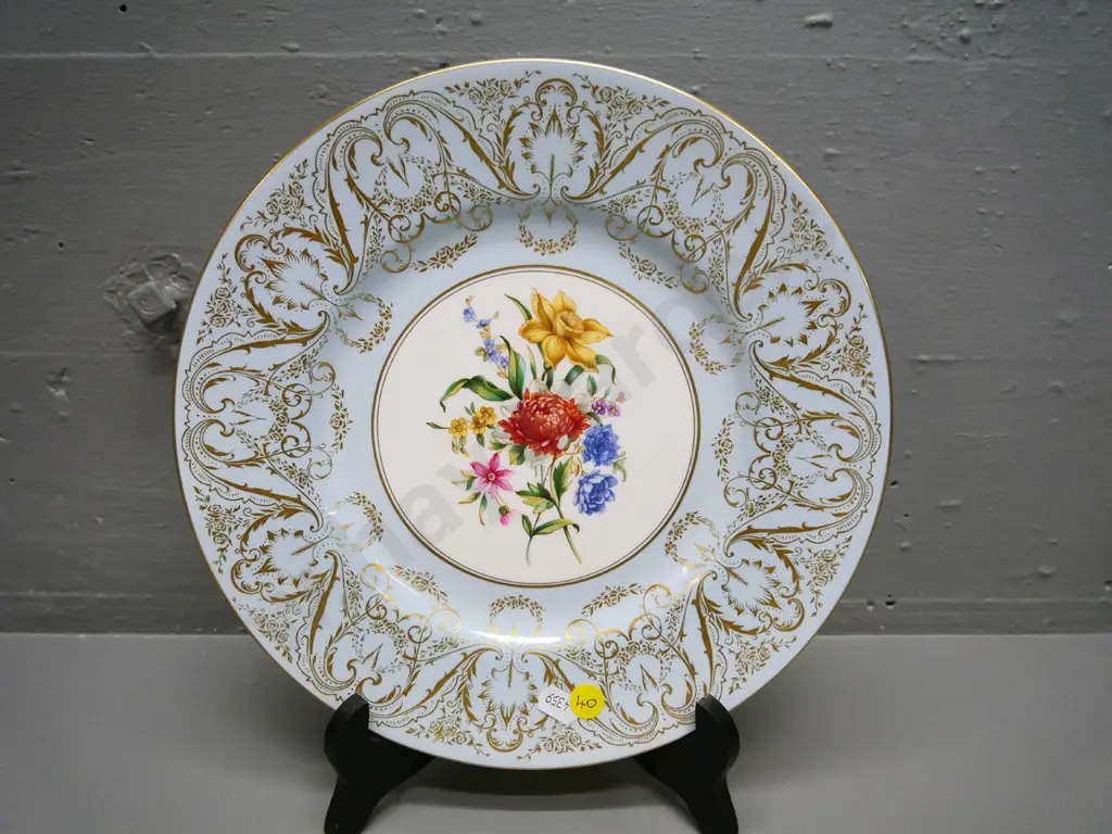 Royal Worcester botanical cabinet plate D-270 Image 1++
