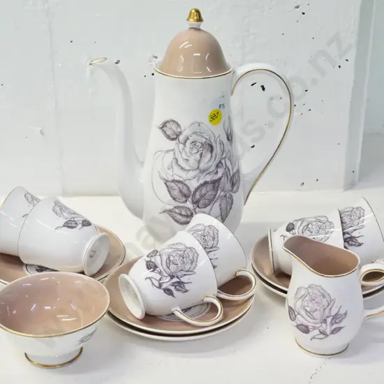 Susie Cooper Blush Rose coffee set
