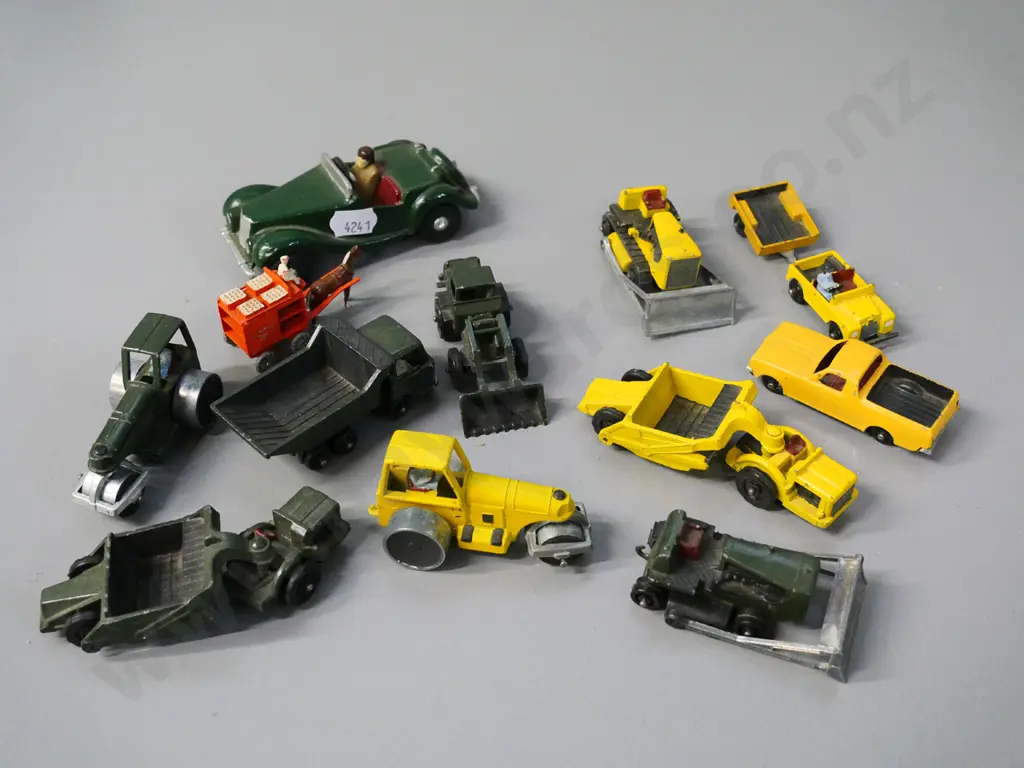 assorted small die-cast vehicles - most Fun Ho New Zealand, one Matchbox, one larger roadster Image 1++