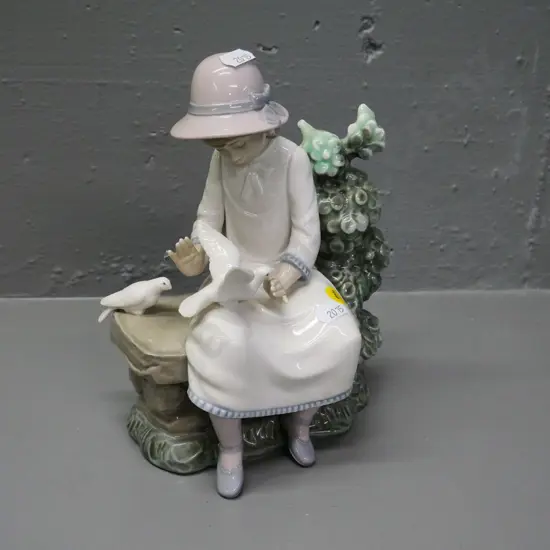 Nao figurine - girl with doves. H-220 W-180