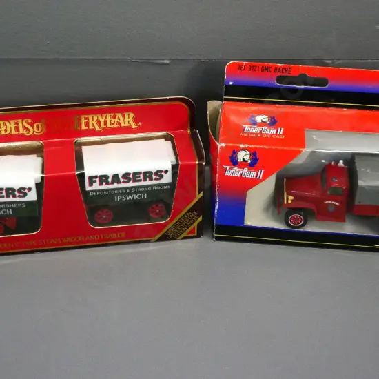 2 boxed die-cast vehicles - Matchbox Models of Yesteryear double van and a Solido delivery truck