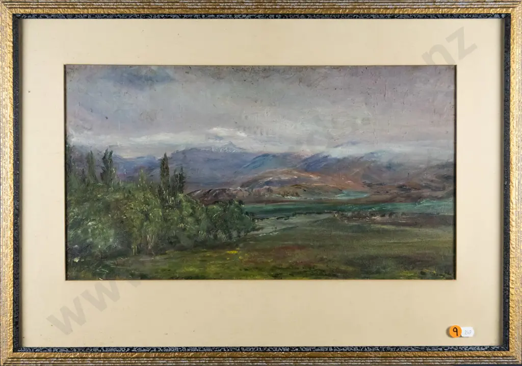 Sarah Annette McCaw - framed oil - Hakataramea Valley H-240 W-440 Image 1++