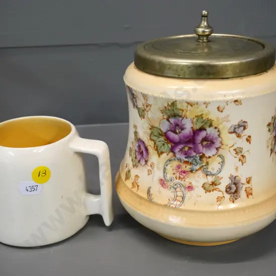 OC Stephens mug and a Devon blush biscuit barrel