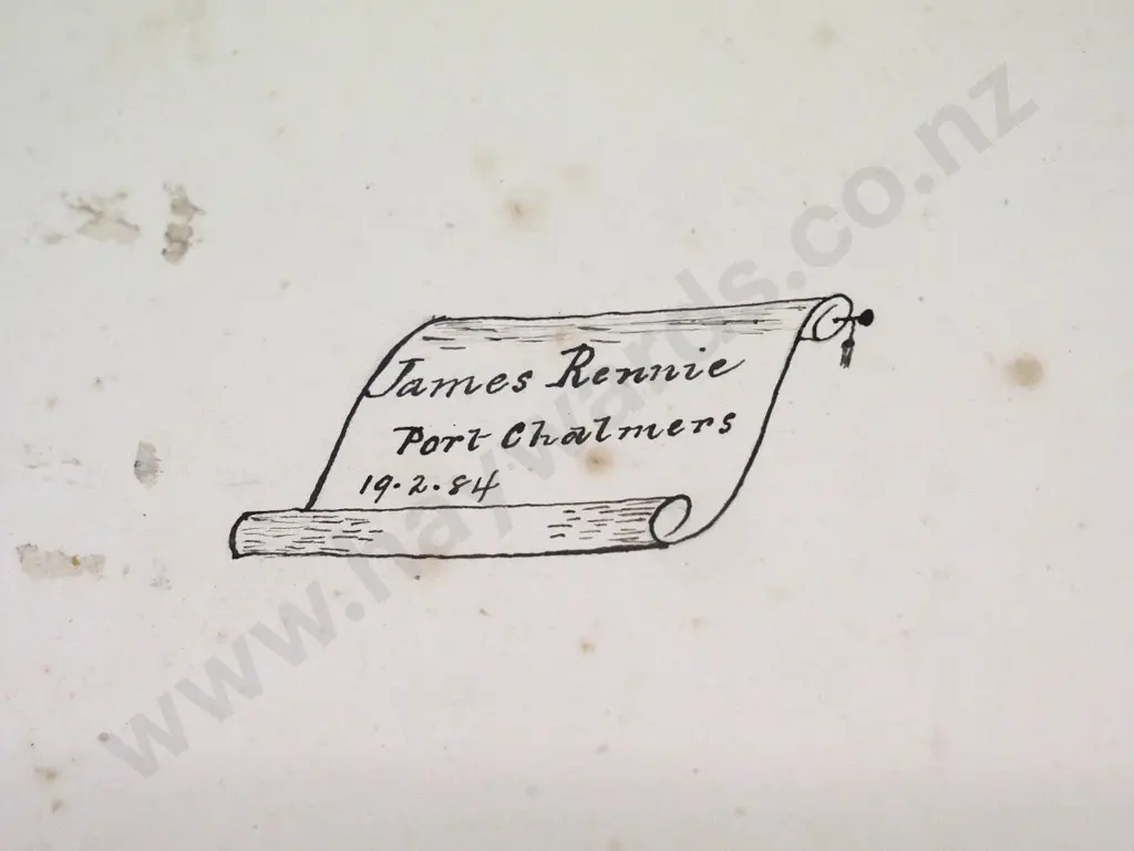 scrapbook inscribed James Rennie Port Chalmers 1884, newspaper clippings 1882 thru 1914, mainly education topics Image 1++