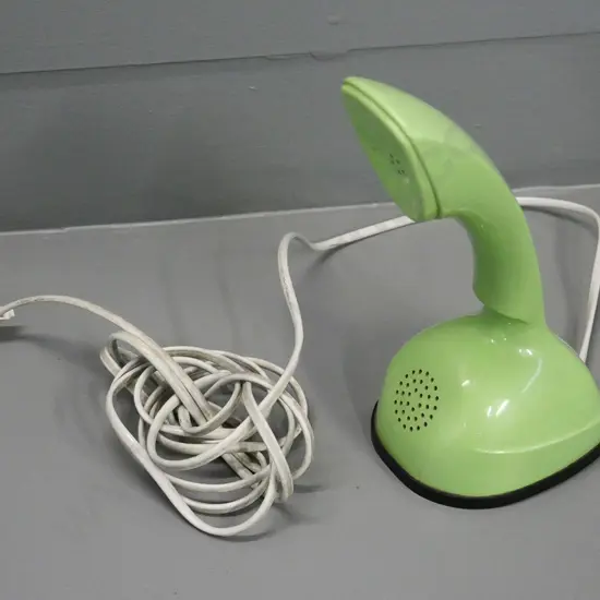 retro green plastic dial stick telephone H-210