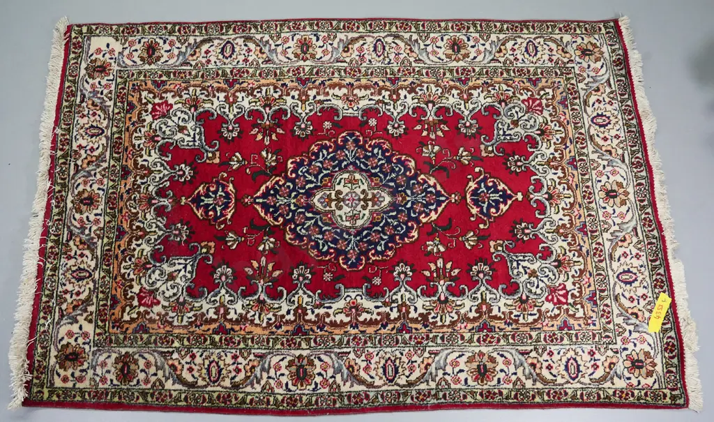 hand-knotted Iranian Tabrize woolen floor rung L-2010 W-1400 Image 1++