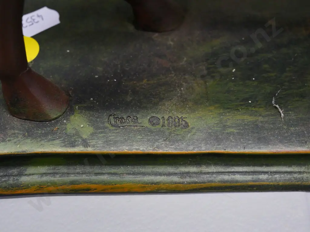 composite horse and rider figure with 'The Helena Collection' plaque H-260 L-290 Image 1++