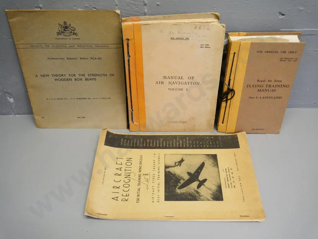 4x 1940s publications - RNZAF aircraft recognition, RAF Flying Training, Air Navigation, etc. Image 1++