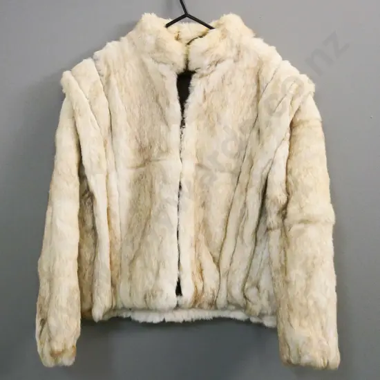 cream fur cape jacket