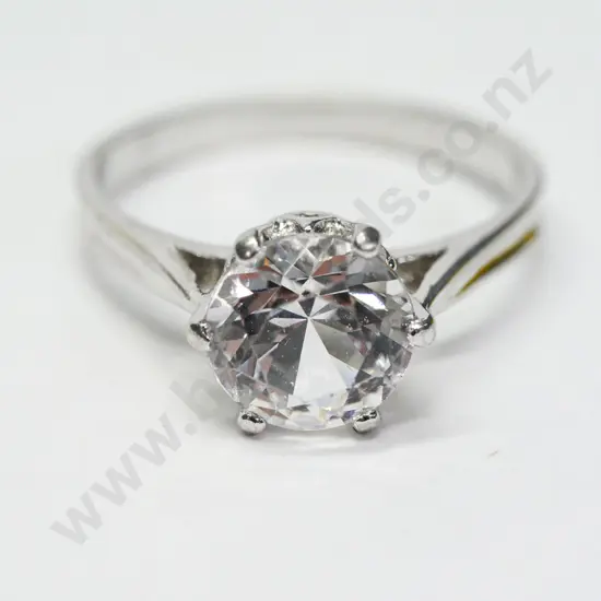 cz dress ring stamped 925