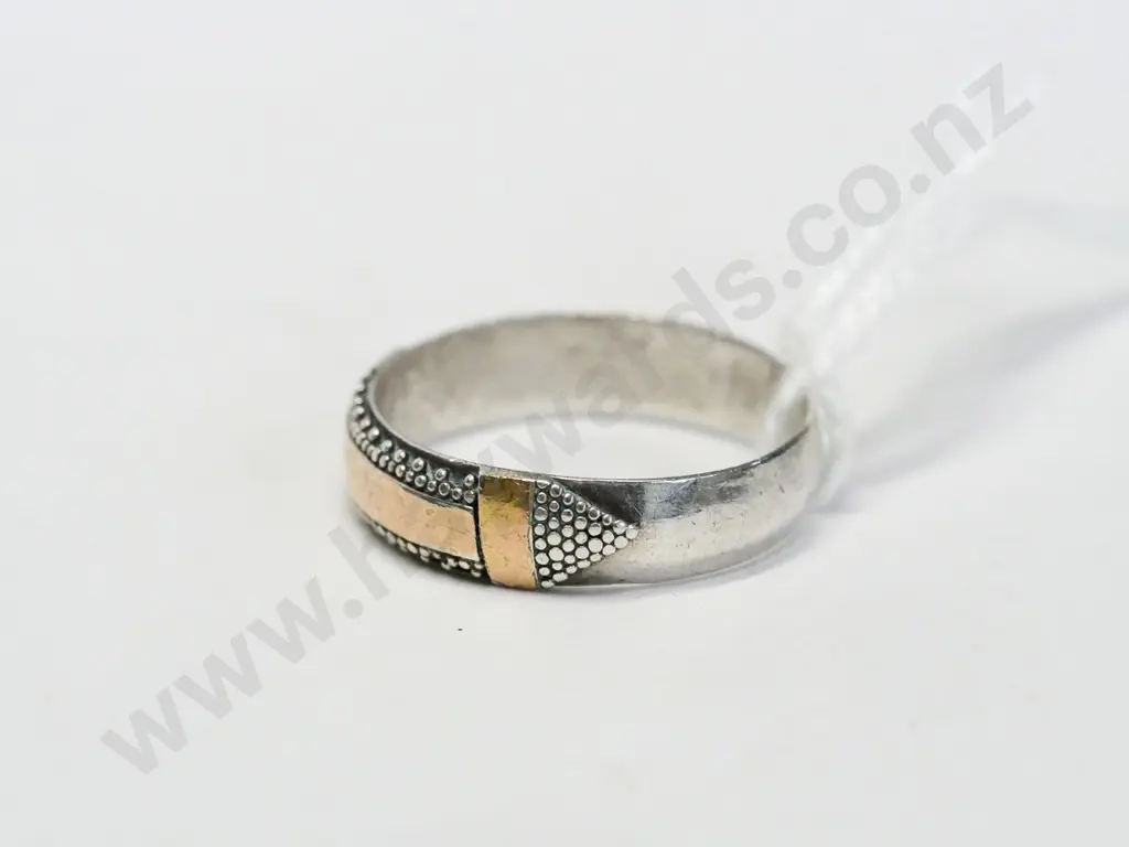 silver & rose gold ring stamped 925 Image 1++