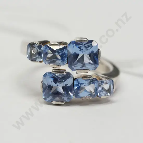 topaz & silver dress ring stamped 925