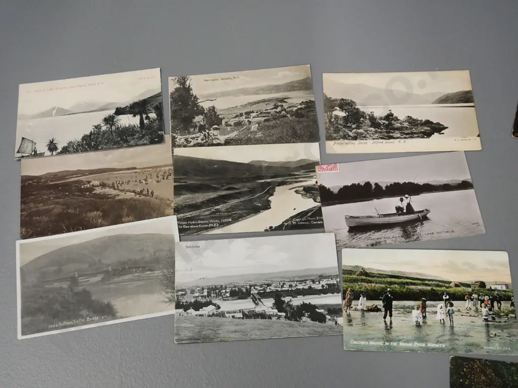 postcard album with contents and assorted loose - many early New Zealand Image 1++