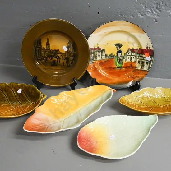 assorted English china including Royal Staffordshire Orange Girl signed F. Ridgway, Dunedin 1925-26 souvenir plate etc.