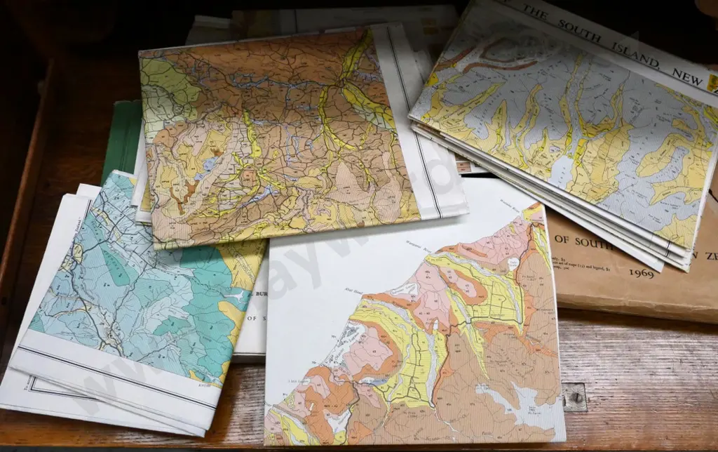 bound Soils of South Island Bulletin No 27 1968, set of survey maps of Soils of South Island 1969 Image 1++
