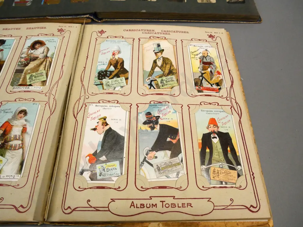 Tobler & Co. collector card album and 3 Castles cigarette card album, both with partial contents Image 1++
