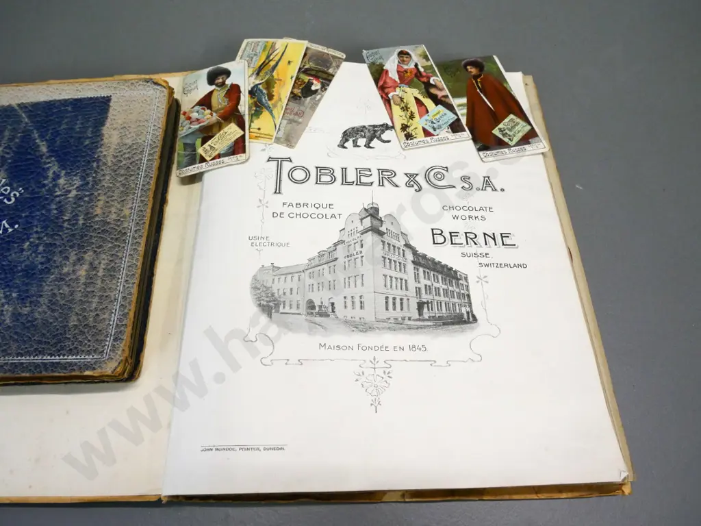 Tobler & Co. collector card album and 3 Castles cigarette card album, both with partial contents Image 1++