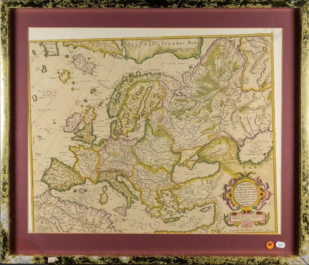 framed map - Europa H-390 W-460 Image 1++