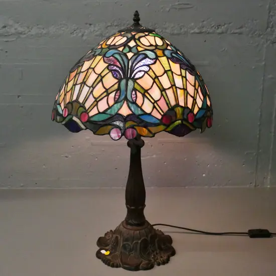 reproduction Tiffany style leadlight table lamp H-650 Diameter 400