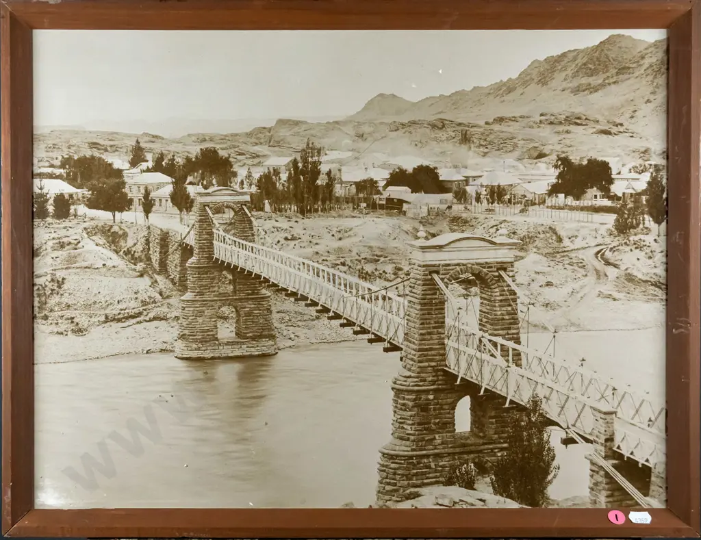 framed reproduction photograph - old Alexandra Bridge H-390 W-520 Image 1++