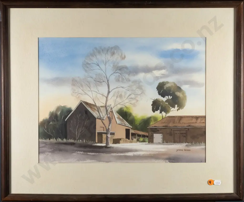 Yvonne Benson  - framed watercolour  "Outram Relic" H-300 W-400 Image 1++