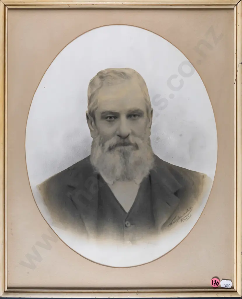 framed hand coloured photograph - Wrigglesworth & Binns - portrait H-360 W-290 Image 1++