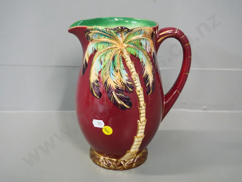 Beswick ruby palm tree pitcher/jug H-210 W-170 Image 1++