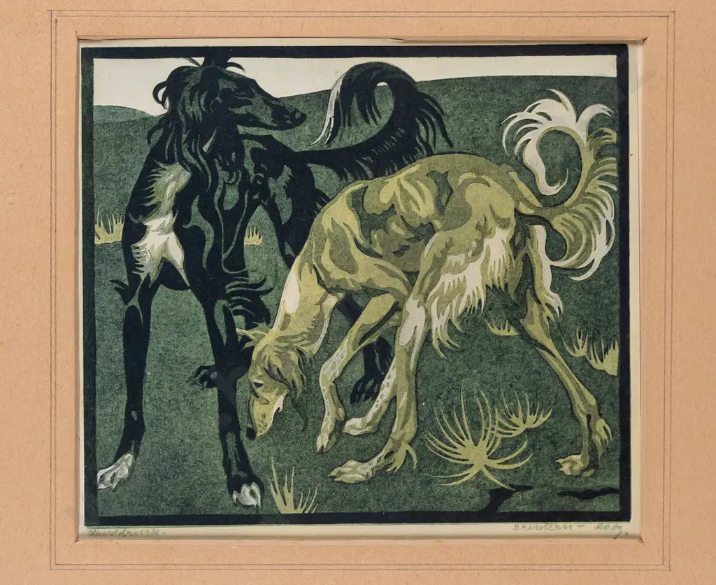 framed print - dogs H-150 W-170 Image 1++