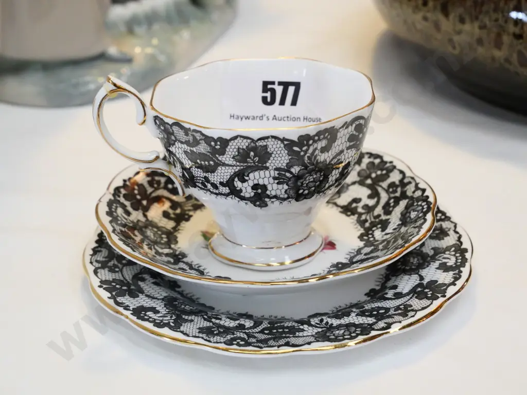 Royal Albert Senorita trio - obvious repair to cup handle Image 1++