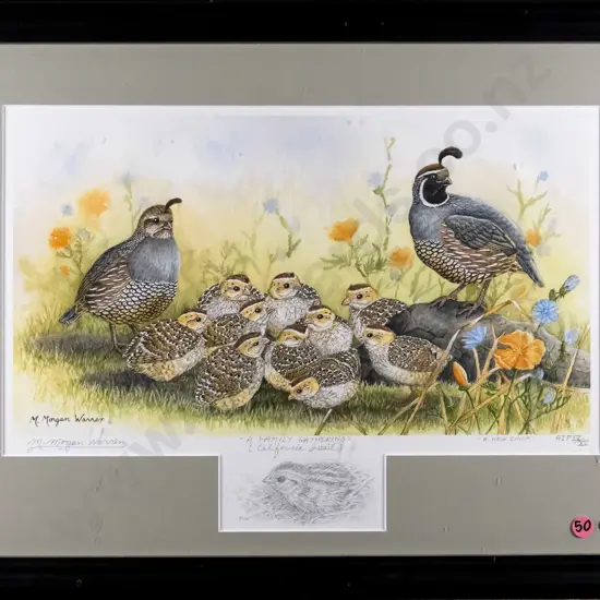 framed print and pencil - "A Family Gathering" H-280 W-390