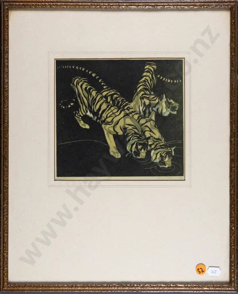 framed print - tigers H-160 W-170 Image 1++