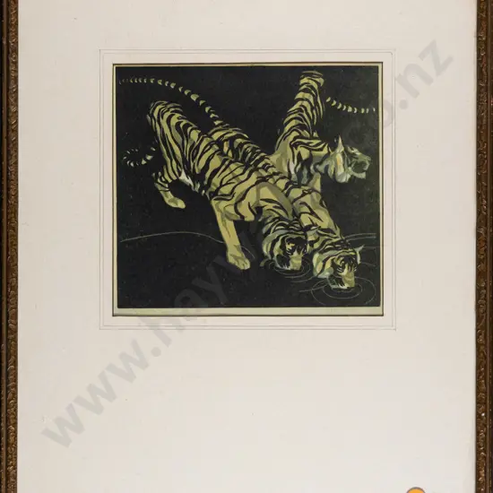 framed print - tigers H-160 W-170