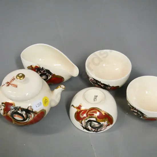 small Japanese 5-piece tea set