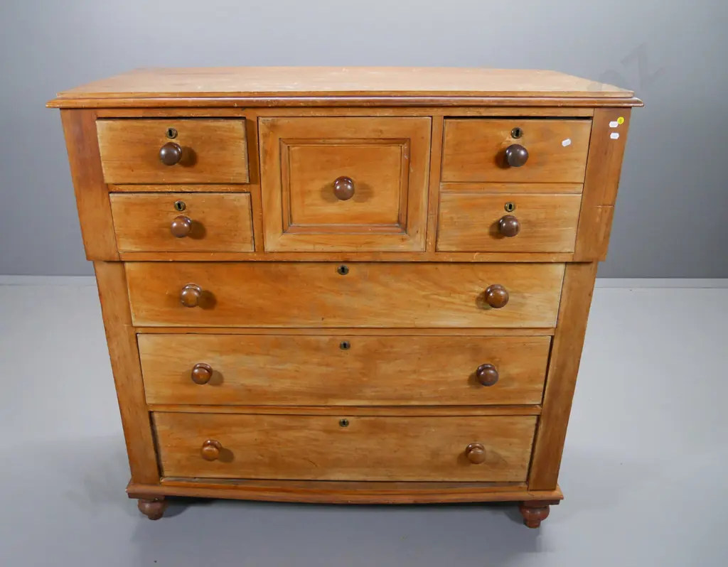 vintage large 7-drawer Scotch chest in restorer's condition H-1230 W-1200 D-550 Image 1++